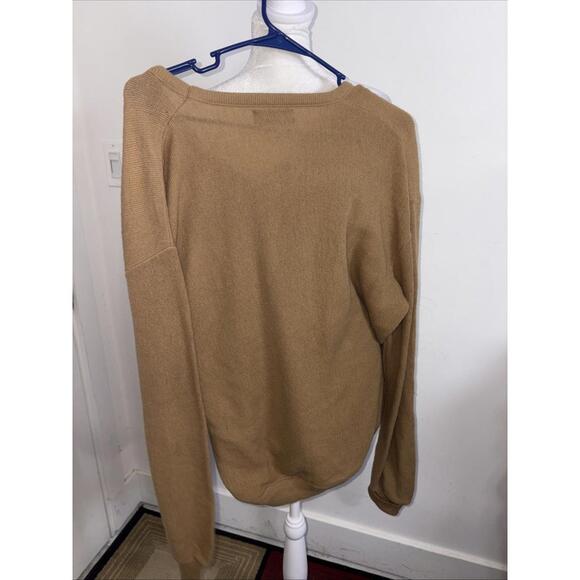 Izod Lacoste Sweater V-Neck Vintage Grandpa Men's XL USA Orlon Acrylic Brown - Picture 6 of 6